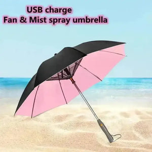 Creative Mist Spray Umbrella with In-built Fan - Bear Hugs