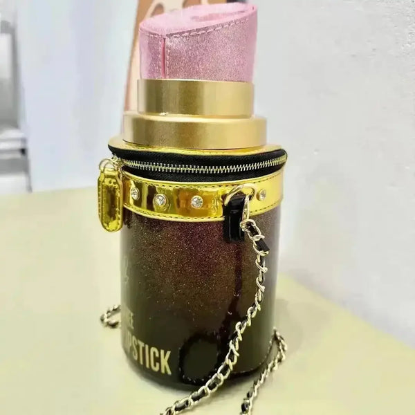 Creative Niche Lipstick Shaped Handbag - Bear Hugs