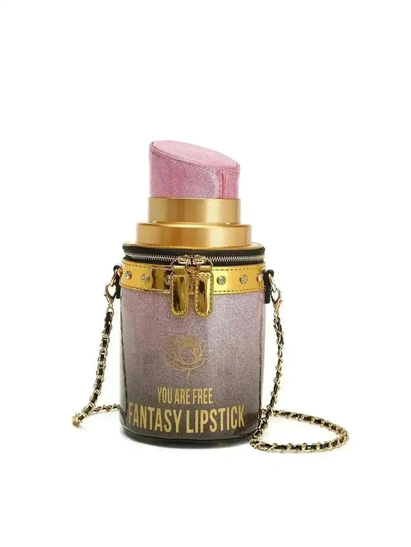 Creative Niche Lipstick Shaped Handbag - Bear Hugs