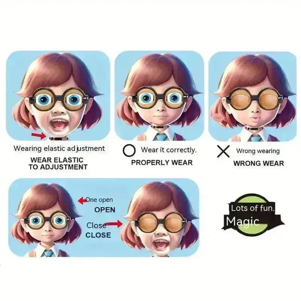 Creative Novelty Pop Up Eye Glasses - Bear Hugs