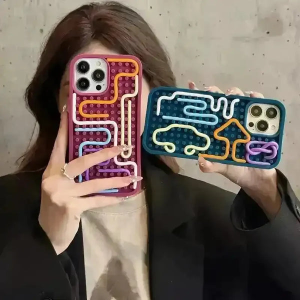 Creative Puzzle Phone Case (For iPhones) - Bear Hugs