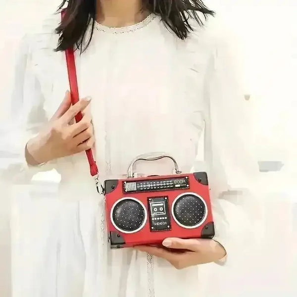 Creative Radio Box Shaped Handbag - Bear Hugs