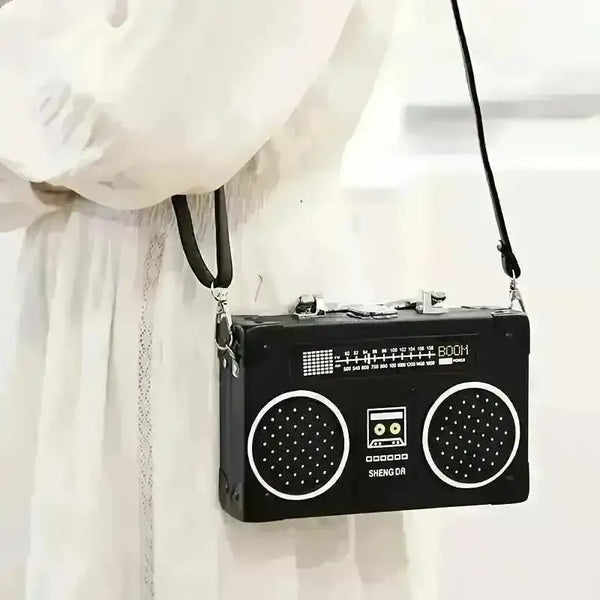 Creative Radio Box Shaped Handbag - Bear Hugs