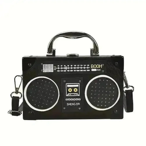 Creative Radio Box Shaped Handbag - Bear Hugs