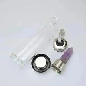 Crystal Glass Water Bottle (550 ml) - Bear Hugs
