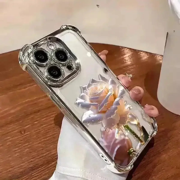 Crystal Rose Four-Corner Phone Case (For iPhones) - Bear Hugs