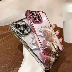 Crystal Rose Four-Corner Phone Case (For iPhones) - Bear Hugs