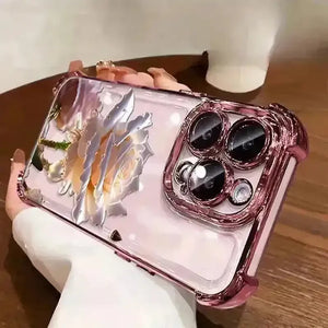 Crystal Rose Four-Corner Phone Case (For iPhones) - Bear Hugs
