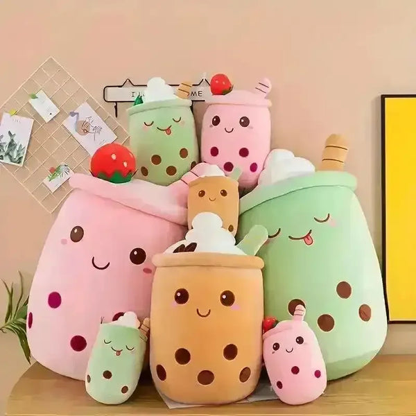 Cuddly Soft Boba Tea Plushie - Bear Hugs