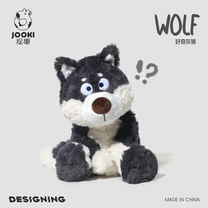 Curious Gray Wolf Plushie (40 cm) - Bear Hugs