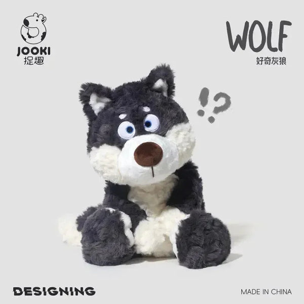 Curious Gray Wolf Plushie (40 cm) - Bear Hugs