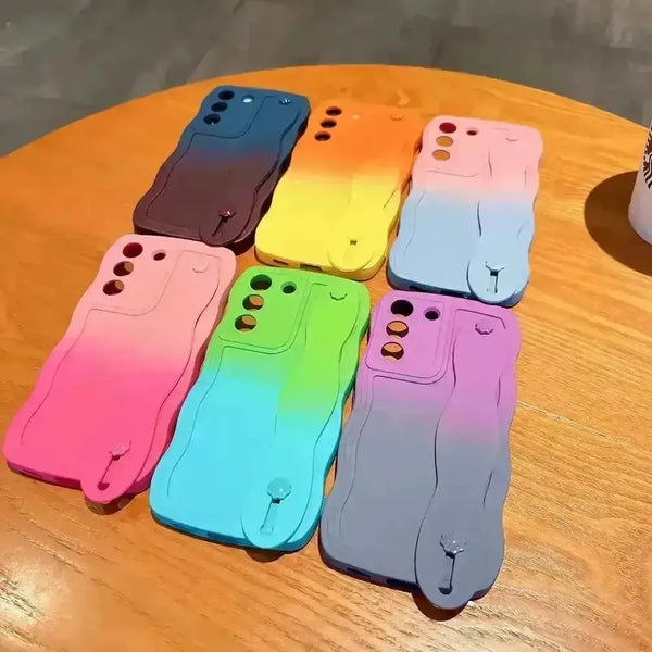 Curly Gradient Case (For Samsung) - Bear Hugs