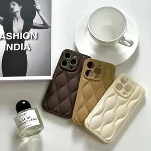 Curly Wave Leather Phone Case (For iPhones) - Bear Hugs