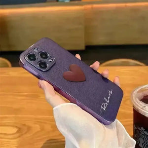 Customised Name 3D Heart Luxury Case (For iPhone) - Bear Hugs