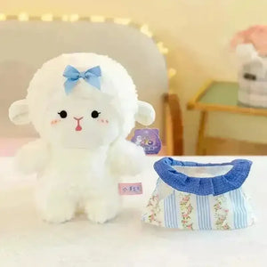 Cute Bow Frock Sheep Plushie - Bear Hugs