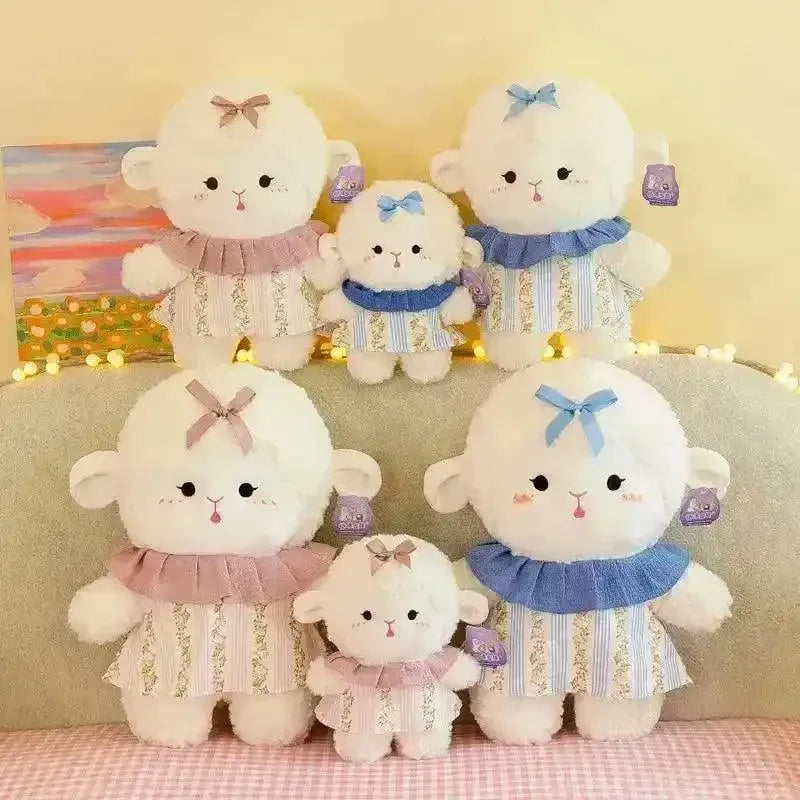 Cute Bow Frock Sheep Plushie - Bear Hugs