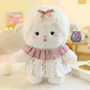Cute Bow Frock Sheep Plushie - Bear Hugs