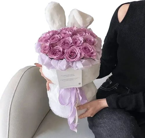 Cute Bunny Ears Plush Bouquet - Bear Hugs