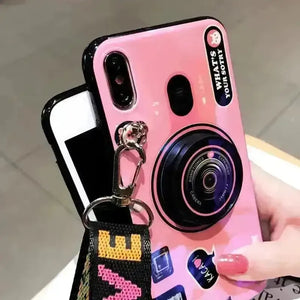 Cute Camera Strap Phone Case (For Samsung) - Bear Hugs