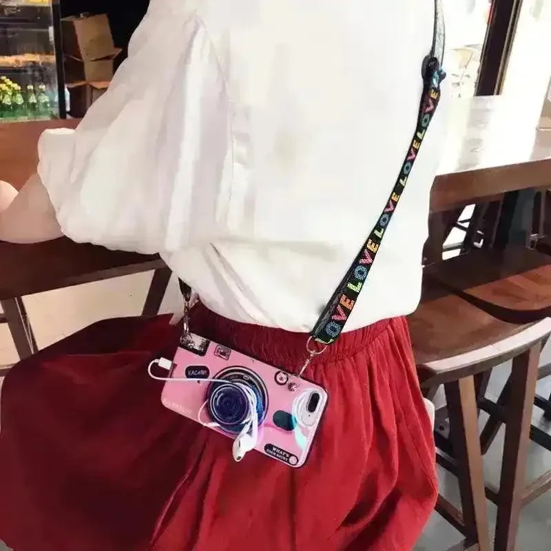 Cute Camera Strap Phone Case (For Samsung) - Bear Hugs
