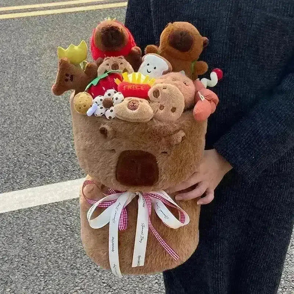 Cute Capybara Plush Bouquet - Bear Hugs