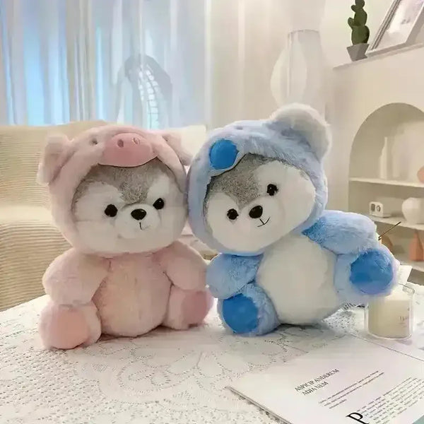 Cute Cosplay Husky Pup Soft Plushie - Bear Hugs