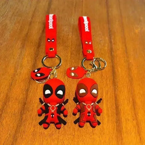 Cute Deadpool Figurine Keychain - Bear Hugs