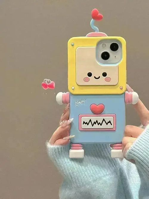 Cute ECG Robot Phone Case (For iPhones) - Bear Hugs