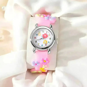 Cute Floral Round Kids Watch - Bear Hugs