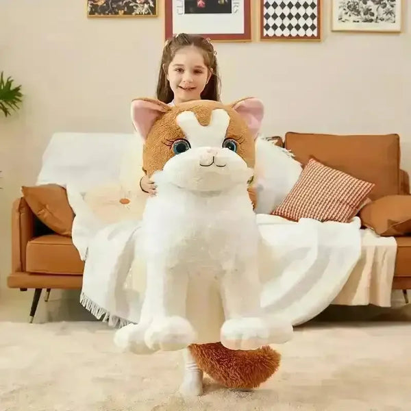Cute Giant Ikasa White Cat (60 cm) - Bear Hugs
