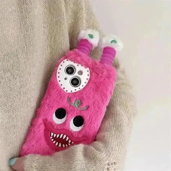 Cute Glowing Lighting Furry Monster Case (For iPhones) - Bear Hugs