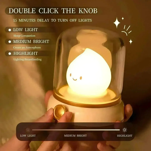Cute Kerosene Lantern Night Lamp - Bear Hugs