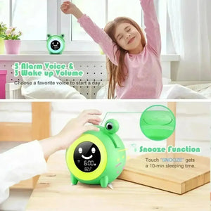 Cute Kids Animal Style Night Light Alarm Clock - Bear Hugs