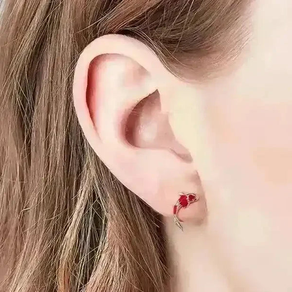 Cute Lucky Koi Fish Stud Earrings - Bear Hugs