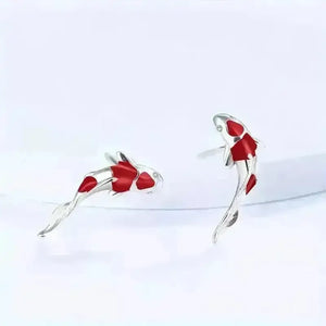 Cute Lucky Koi Fish Stud Earrings - Bear Hugs