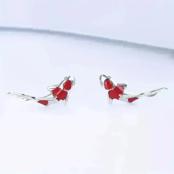 Cute Lucky Koi Fish Stud Earrings - Bear Hugs