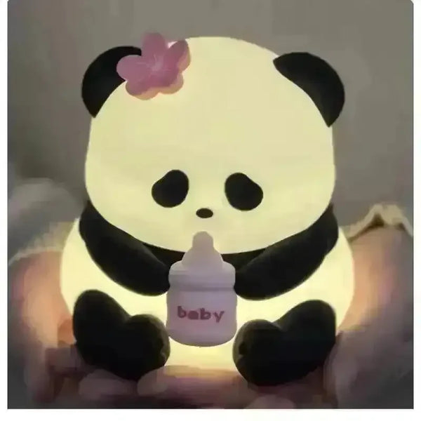 Cute Milk Bottle Panda Rechargeable Night Light - Bear Hugs