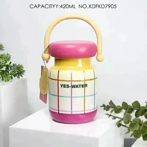 Cute Mini Jar Carry Insulated Bottle (420 ml) - Bear Hugs