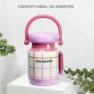 Cute Mini Jar Carry Insulated Bottle (420 ml) - Bear Hugs