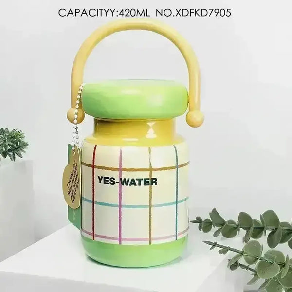 Cute Mini Jar Carry Insulated Bottle (420 ml) - Bear Hugs