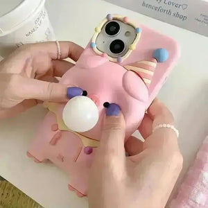 Cute Pig Bubble Silicon Phone Case (For iPhones) - Bear Hugs