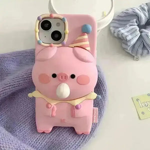 Cute Pig Bubble Silicon Phone Case (For iPhones) - Bear Hugs