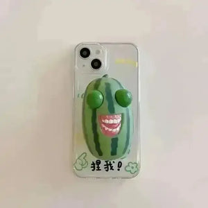 Cute Pop Out Eyes Watermelon Phone Case (For iPhones) - Bear Hugs