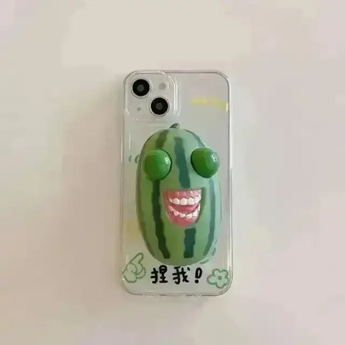 Cute Pop Out Eyes Watermelon Phone Case (For iPhones) - Bear Hugs