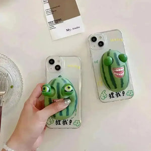 Cute Pop Out Eyes Watermelon Phone Case (For iPhones) - Bear Hugs