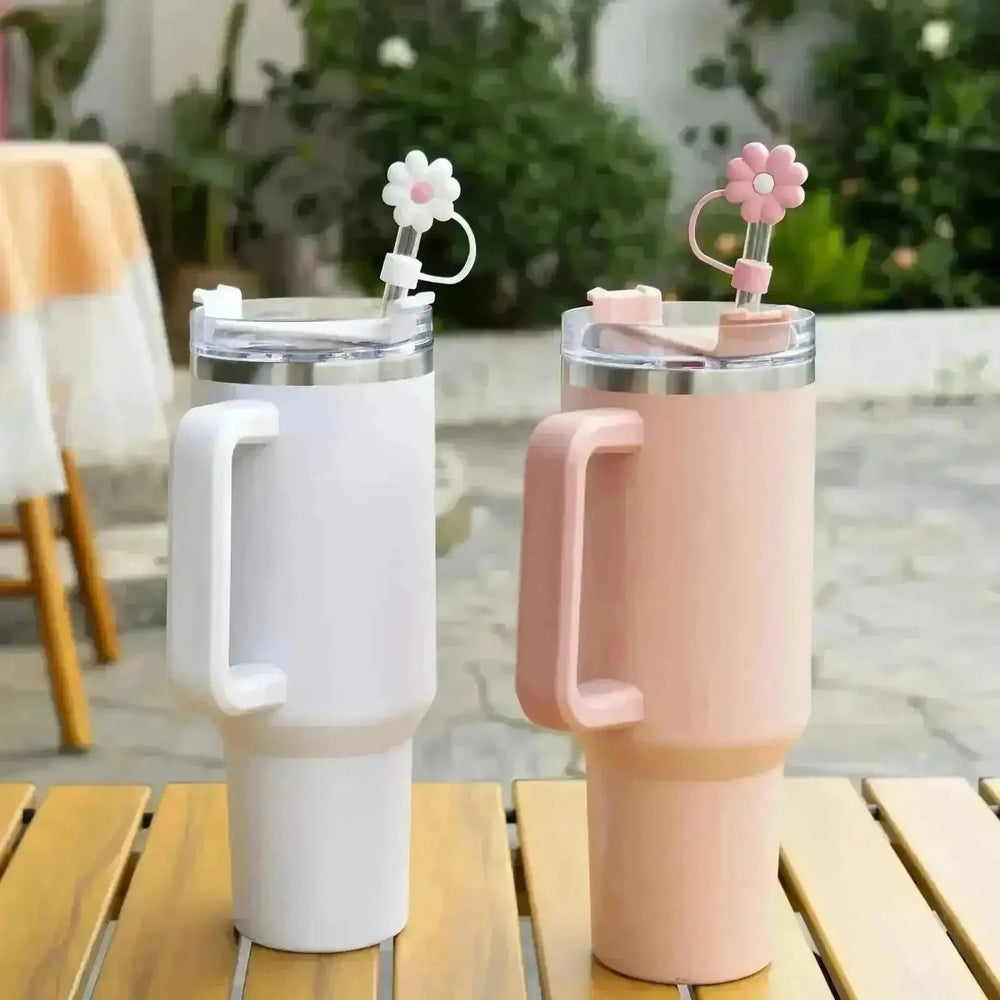 Cute Silicone Straw Covers Cap for Stanley Cup (4 Pcs) - Bear Hugs