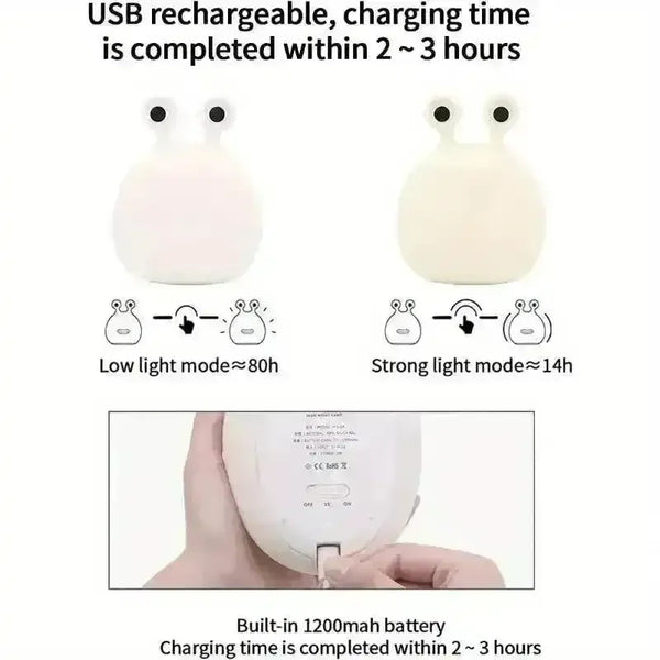 Cute Slug Silicon Night Lamp - Bear Hugs