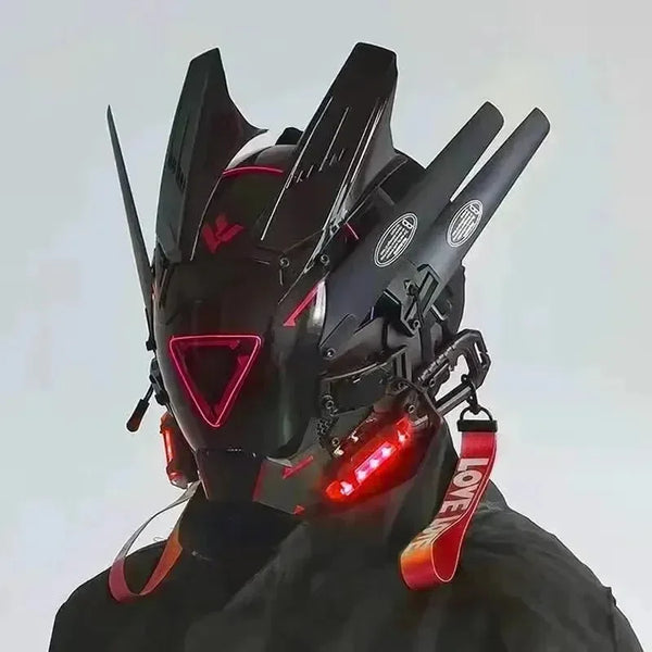 Cyberpunk LED Cosplay Helmet Mask - Bear Hugs