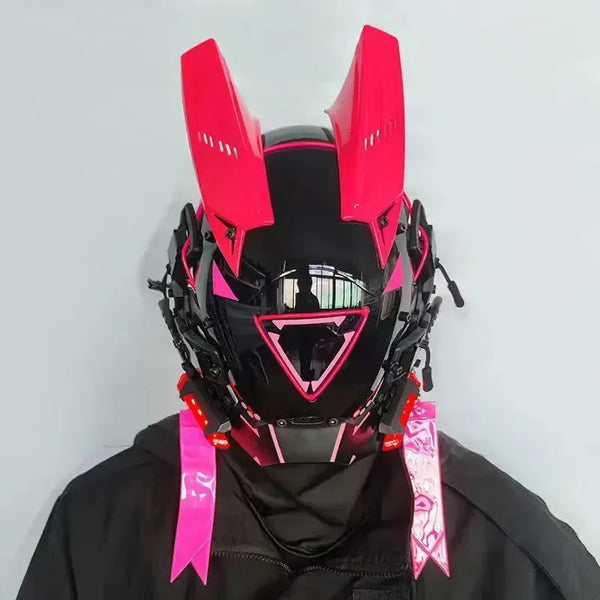 Cyberpunk LED Cosplay Helmet Mask - Bear Hugs