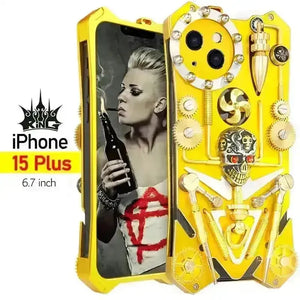 Cyberpunk Skull Mechanical Gear Case (For iPhones) - Bear Hugs
